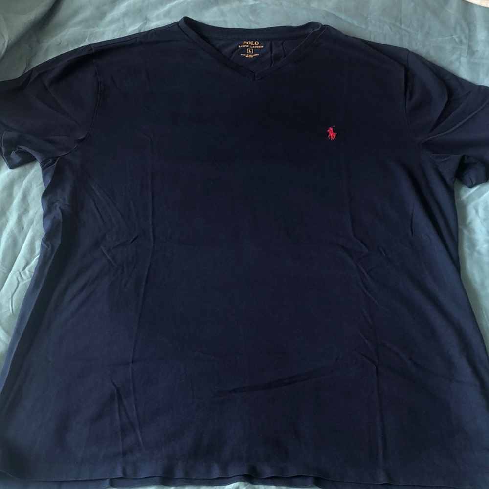 Polo Ralph Lauren - Navy Blue Men’s T-Shirt (L)